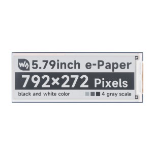 5.79inch e-Paper Module - 5.79" 792x272 black and white e-Paper module