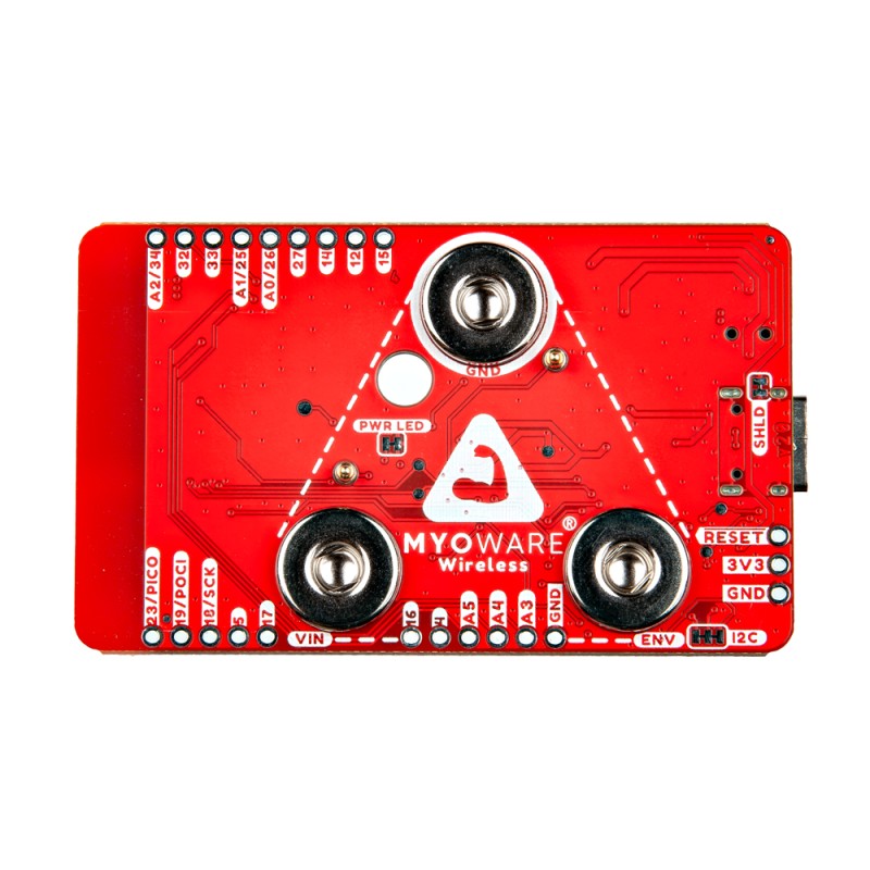 MyoWare 2.0 Wireless Shield - модуль с ESP32-WROOM для датчиков MyoWare 2.0 Muscle