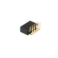 Contact strip 2.54mm angled 2x5, black - 10 pcs.