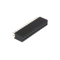 PBD26S-Contact strip 2.54mm straight 2x13, black - 10 pcs.