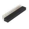 Contact strip 2.54mm angled 2x20, black - 10 pcs.