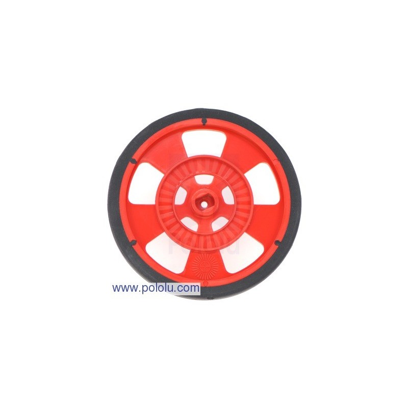 Pololu 980 - Solarbotics GMPW-R RED Wheel with Encoder Stripes, Silicone Tire