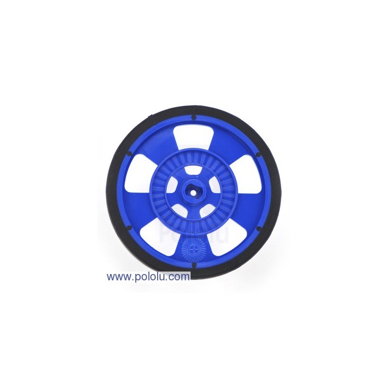 Pololu 981 - Solarbotics GMPW-LB BLUE Wheel with Encoder Stripes, Silicone Tire