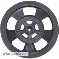 Pololu 983 - Solarbotics GMPW-B BLACK Wheel with Encoder Stripes, Silicone Tire