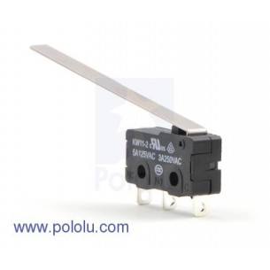 Pololu 1403 - Snap-Action Switch with 50mm Lever: 3-Pin, SPDT, 5A