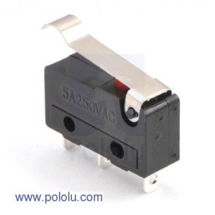 Pololu 1405 - Snap-Action Switch with 15.6mm Bump Lever: 3-Pin, SPDT, 5A