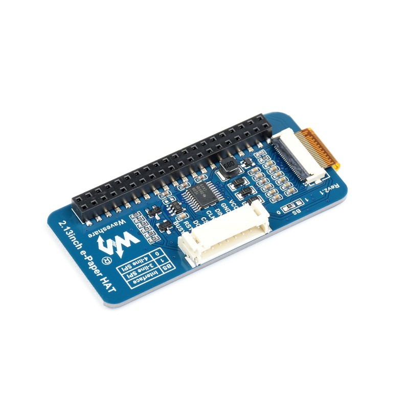 2.13-дюймовий дисплей електронного паперу E-Ink з SPI HAT для Raspberry Pi - Waveshare 12915