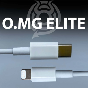 O.MG Cable Elite USB-C/Lightning - safety test cable with USB Type-C and Lightning connector (white)