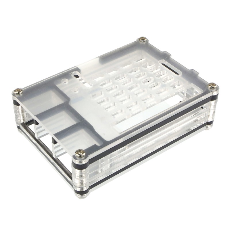 Akrylowa obudowa do Raspberry Pi 5 (przezroczysta) - sklep Kamami