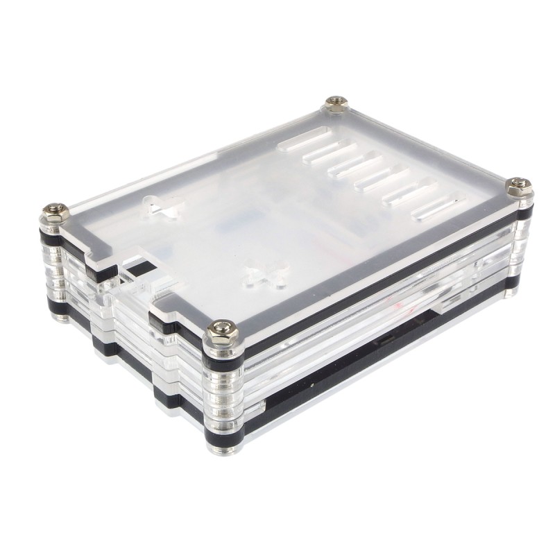 Akrylowa obudowa do Raspberry Pi 5 (przezroczysta) - sklep Kamami