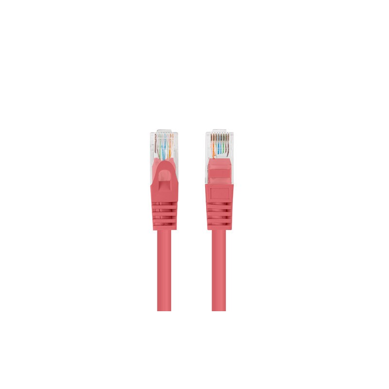 Kabel sieciowy U/UTP kat. 5e, 3 m, czerwony - 10-pack