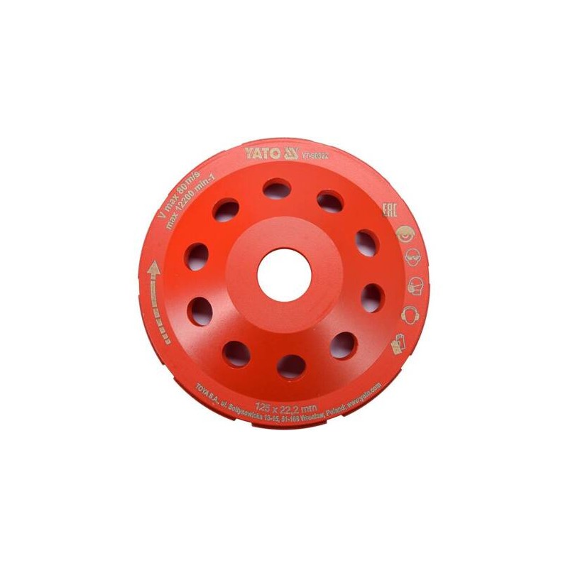 YT-60322 Diamond grinding cup 125mm M14