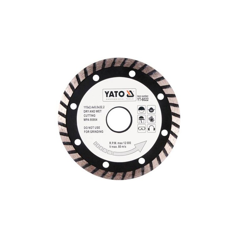 Universal diamond disc for angle grinders 115mm - Yato YT-6022