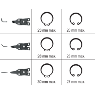 Circlip pliers set 160 mm - Yato YT-2130