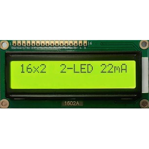 LCD-CC-1602A-YIY Y/G-E6 C - wyświetlacz alfanumeryczny 2x16 z podświetlaniem LED