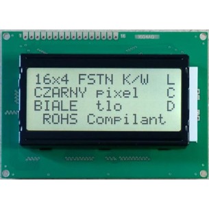 LCD-EC-1604A-FHW - wyświetlacz alfanumeryczny 4x16 z podświetlaniem LED