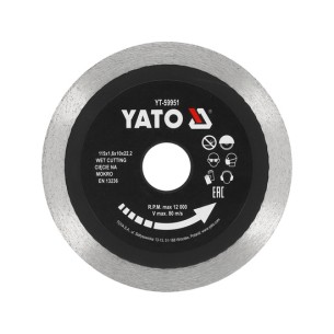 YT-59951 Diamond blade for tiles continuous rim 115mm