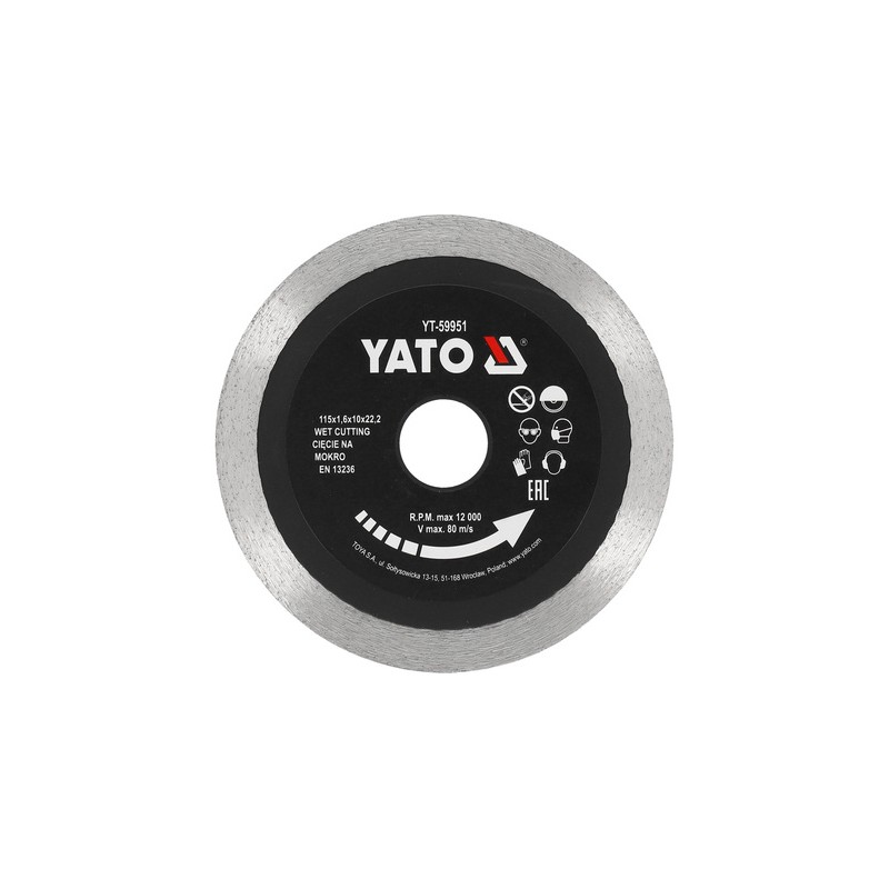YT-59951 Tarcza diamentowa 115mm do ceramiki