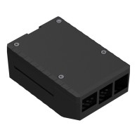 Z-Pi4 SET 1 ABS - Zestaw do sbc raspberry pi4 składający się z czarnej obudowy z-pi4, radiatora zhs pi4 i wentylatora fan ee4010