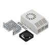 Z-Pi4 SET 2 ABS - Zestaw do sbc raspberry pi4 składający się z białej obudowy z-pi4, radiatora zhs pi4 i wentylatora fan ee40100