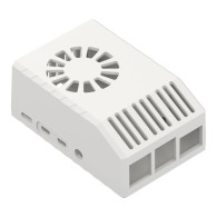 Z-Pi4 SET 2 ABS - Zestaw do sbc raspberry pi4 składający się z białej obudowy z-pi4, radiatora zhs pi4 i wentylatora fan ee40100