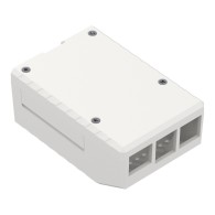 Z-Pi4 SET 2 ABS - Zestaw do sbc raspberry pi4 składający się z białej obudowy z-pi4, radiatora zhs pi4 i wentylatora fan ee40100