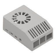 Z-Pi4 SET 3 ABS - Zestaw do sbc raspberry pi4 składający się z jasnoszarej obudowy z-pi4, radiatora zhs pi4 i wentylatora fan ee