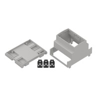 ZD1004J ABS V0 - Din rail enclosure ZD1004 lightgray ABS V0