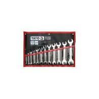 YT-0381 DOUBLE OPEN END SPANNER SET, POLISHED HEAD 6-32 MM, 12 PCS