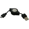 USB A cable - mini-USB B, retractable, 73 cm