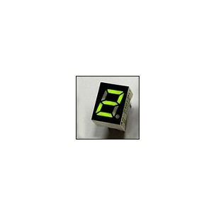 Wyświetlacz LED 7-segmentowy, 1 cyfra 7mm, zielony, wspólna anoda