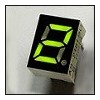 7-segment LED display, 1 digit 7mm, green, common anode