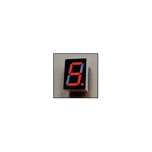 7-segment LED display, 1 digit 13.20 mm, red, common anode