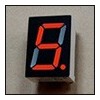 7-segment LED display, 1 digit 13.20 mm, red, common anode
