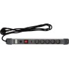 Sthor-72372 Surge protector power strip with ground 5S 3m aluminium