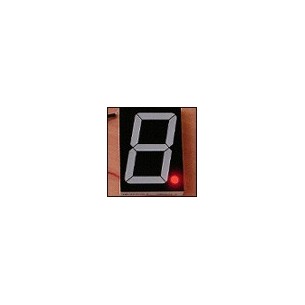 7-segment LED display, 1 digit of 56.80mm, red, common anode