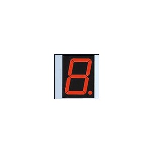 7-segment LED display, 1 digit 101.60mm, red, common anode