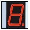 7-segment LED display, 1 digit 101.60mm, red, common anode
