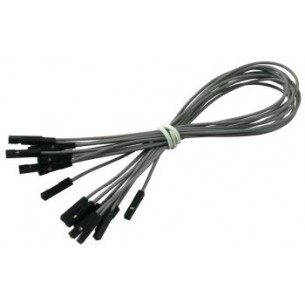 Connecting cables F-F gray 25 cm - 10 pcs