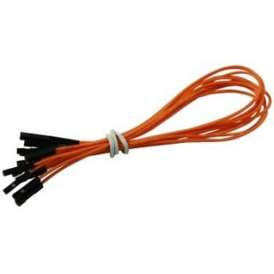 Connecting cables F-F orange 25 cm - 10 pcs