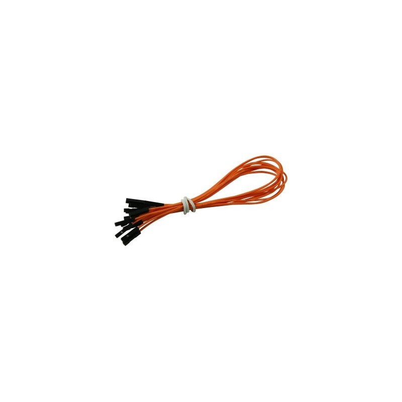 Connecting cables F-F orange 25 cm - 10 pcs