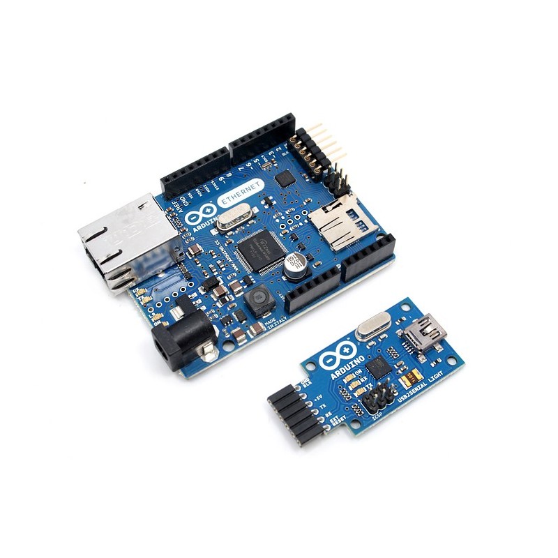 Arduino Ethernet W/O PoE + USB2SERIAL - płytka z mikrokontrolerem ATmega328 + programator