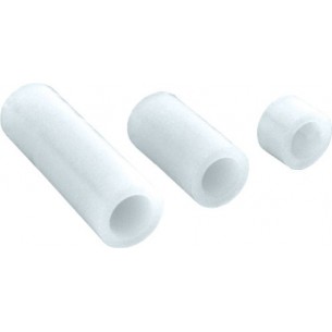 Spacer sleeve 5mm / 3.2mm, length 12mm, white polyamide