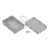 ZP210.140.75Jp TM ABS-PC - Plastic enclosure ZP210.140.75 lightgray, transparent lid with brass bushing ABS-PC