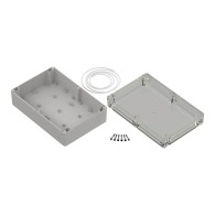 ZP210.140.75JpH TM PC - Hermetic enclosure ZP210.140.75 lightgray, transparent lid with gasket and brass bushing PC