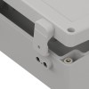 ZP210.140.75SJp-IP67 TM ABS-PC - Enclosure hermetically sealed ZP210.140.75 lightgray, transparent lid with brass bushing ABS-PC