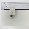 ZP210.140.75SJp-IP67 TM ABS-PC - Enclosure hermetically sealed ZP210.140.75 lightgray, transparent lid with brass bushing ABS-PC