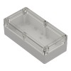 ZP240.120.75Jp TM ABS-PC - Plastic enclosure ZP240.120.75 lightgray, transparent lid with brass bushing ABS-PC