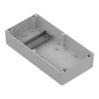 ZP240.120.75Jp TM ABS-PC - Plastic enclosure ZP240.120.75 lightgray, transparent lid with brass bushing ABS-PC