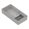 ZP240.120.75Jp TM ABS-PC - Plastic enclosure ZP240.120.75 lightgray, transparent lid with brass bushing ABS-PC